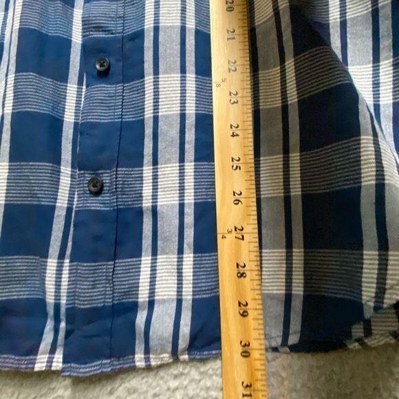 J Crew Shirt Mens Large Blue Plaid Long Sleeve Button Down - Picture 7 of 12